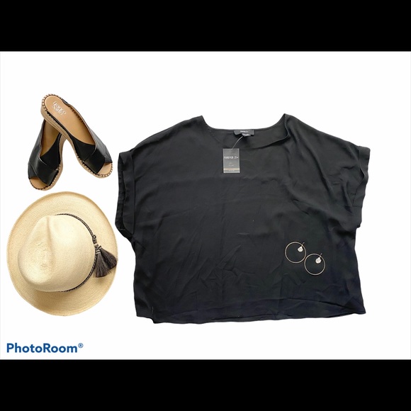 Forever 21 Plus 3x black top NWT - Picture 4 of 4